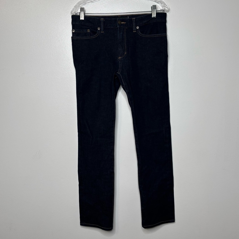 Betabrand Stretch Denim Jeans Dark Wash Blue Straight Leg Mens  31